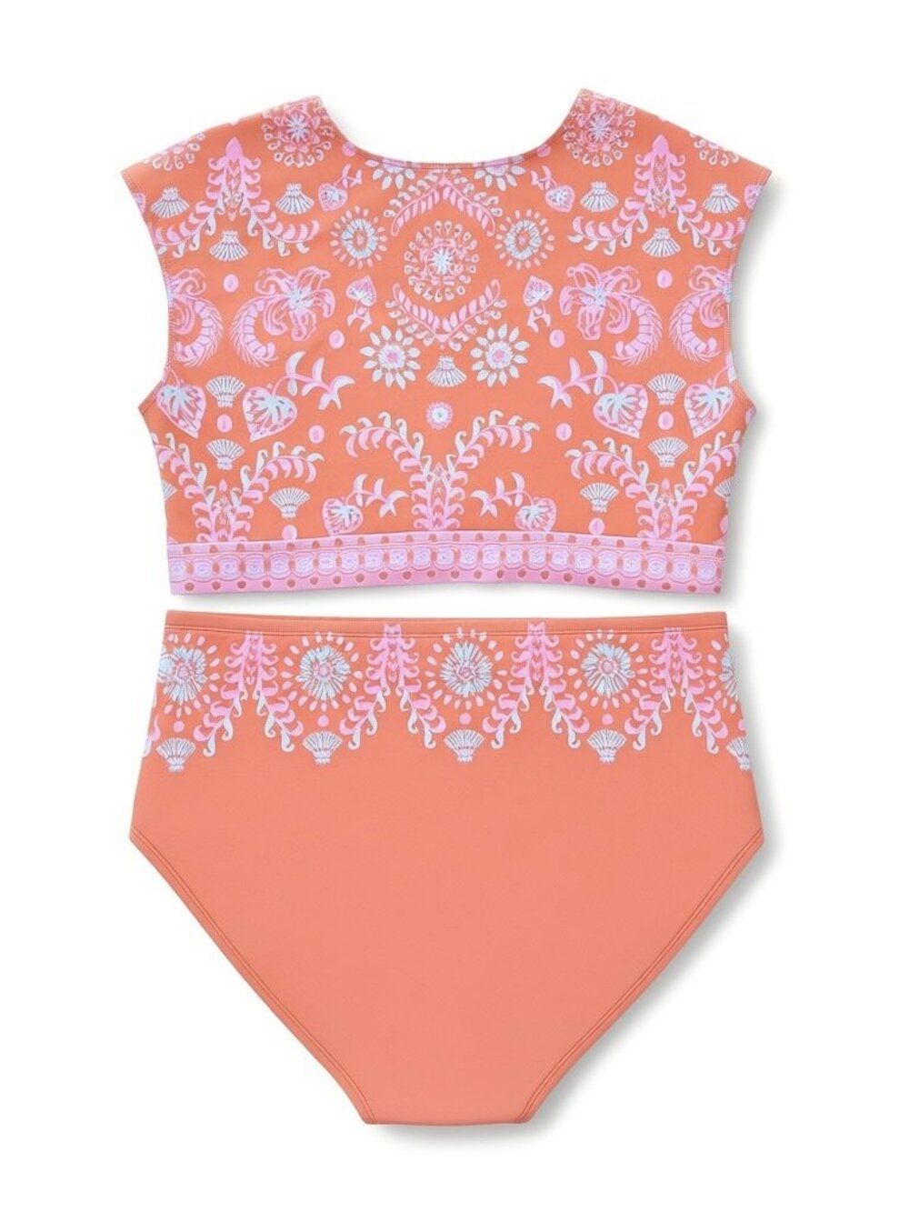 Lilly Pulitzer Meechi & Ashwin Bikini Set Papaya Breezy Palm Size 16 - Picture 3 of 7